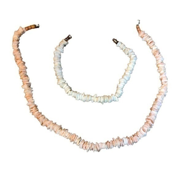 Shell Anklet and Necklace - Picture 1 of 4
